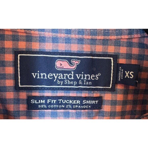 Vineyard Vines Slim Fit Tucker Shirt Mens XS‎ Check Pink Blue Button Up - Picture 6 of 7